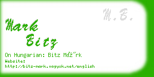mark bitz business card